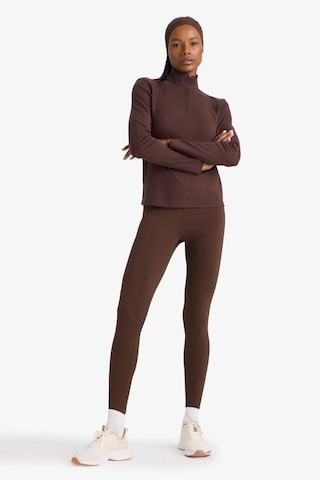 Defacto Defactofit Toparlayıcı Yüksek Bel İçi Yumuşak Tüylü Beli Saran Basic Düz Sporcu Tayt W8206az25aubn192 Kahve
