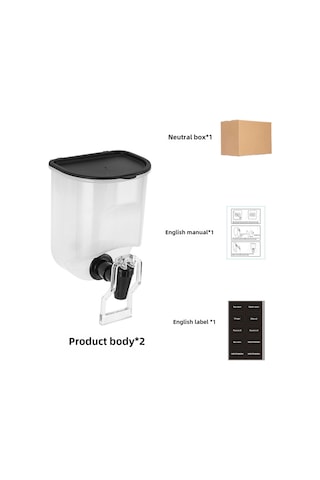 Dianziye Duvar Takılı Mutfak Şişesi Seti Siyah, 2 Adet - Şeffaf, Sızıntısız, Ölçülebilir Yağ/sos/sirk Depolama Kabı Diğer