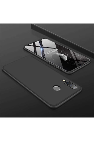 Galaxy A70 Kılıf Zore Ays Kapak Siyah-Mavi