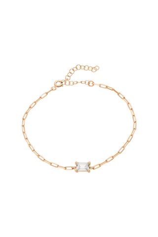 Zincir Baget Bileklik 717022 Rose Gümüş