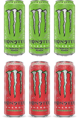 Monster Energy Enerji İçeceği 500 Ml Tropical Ve Watermelon 6 Lı Karma Set