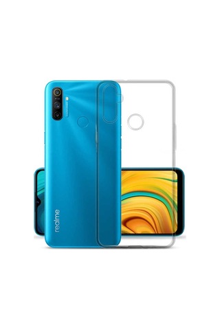 Realme C3 Kılıf Zore Şeffaf Ince Ve Esnek Süper Silikon Kılıf Renksiz