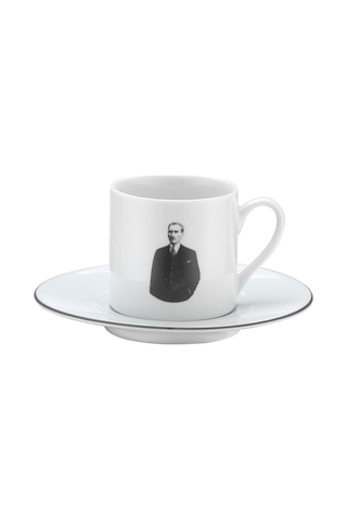 Kütahya Porselen Atatürk 4 Parça 2 Kişilik Kahve Takımı 11563