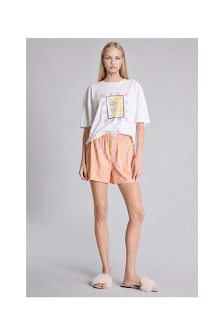 Defacto Oversıze Kısa Kollu 2li Pembe Şortlu Pijama Takımı I0437ax26hspn452 Pembe-pn452