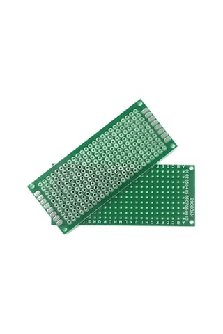 Koodmax 2 Adet 3x7cm Proto Pcb Delikli Pertenaks Prototip Deney Kartı Delikli Plaket Pertinaks