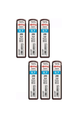 Rotring Siyah Kalem Uçu 0.7 MM 6 Adet