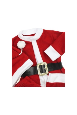 Pazarız Aryam Butik Erkek Çocuk Noel Baba Kostüm 1-2-3 Yaş Kırmızı