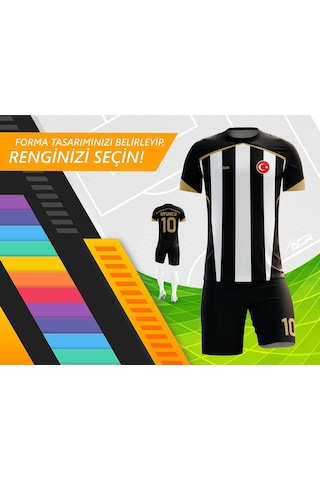 Acr Giyim Kişiye Özel Futbol Forması Emir Modeli Siyah