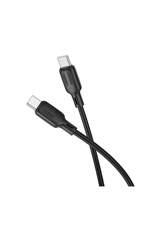 Borofone Bx113 60w Usb-c / Tip-c Tip-c Silikon Şarj Veri Kablosu, Uzunluk: 2m Siyah