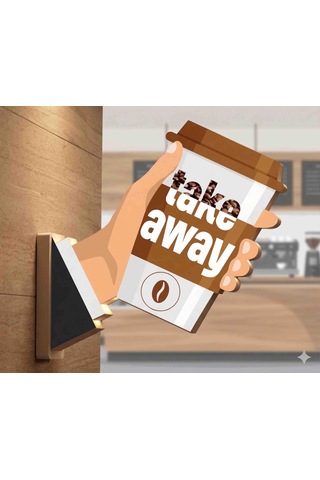Take Away Çiftaraflı Işıksız Fener Tabela