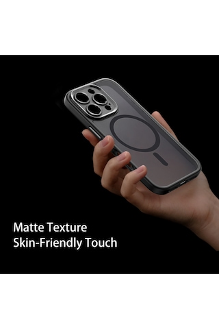 Rock Apple Uyumlu iPhone 16 Pro Anti-drop Lens Korumalı Magsafe Kılıf Titanium Mavi