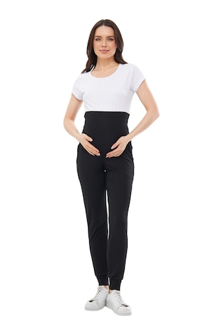 Luvmabelly Myra8095 Beli Ayarlanabilir Hamile Jogger Pantolon-siyah
