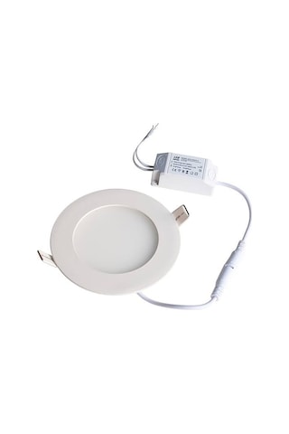 6W Yuvarlak Slim Kasa Led Panel Armatür- 10 Ad Beyaz