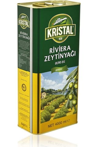 Kristal Riviera Zeytinyağı Teneke 4 L