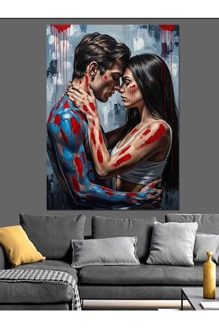 Ahşap Tablo I Love Music Yazılı Modern Pano