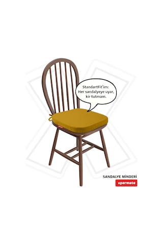 Xpermate Standartfit Oval Sandalye Minderi 42x42x5 Hardal