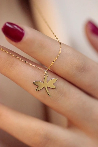 Diamine 14 Ayar Altın Yusufcuk Kolye