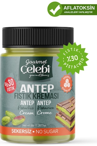 Şekersiz Antep Fıstık Kreması 320 Gr
