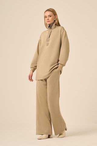 Ftz Women Kadın Scuba Spandex Takım Beige 31278 Beige