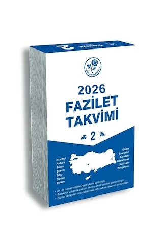Fazilet Neşriyat 2026 Fazilet Blok Takvimi 7 Bölge Yurtiçi Duvar Takvimi
