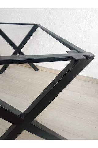 Wood İdea X Yemek Masası Metal Ayak Salon Cafe Ofis Mutfak