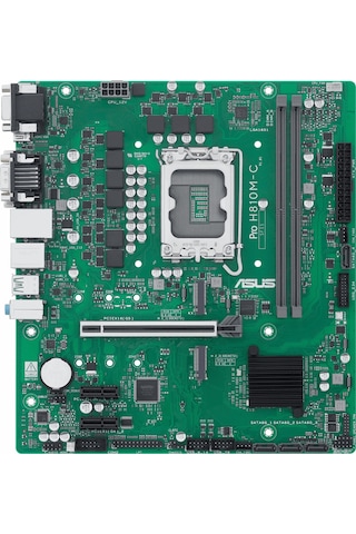 Asus Pro H810m-c-csm Ddr5 6400mhz Oc M.2 Dvı/vga/hdmı/dp/usb-c Pcıe 5.0 1851p Matx Anakart