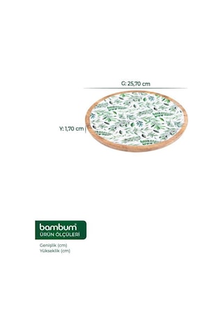 Bambum Kangura - Mango Ağacından Yuvarlak Tepsi Yaprak Küçük Yeşil