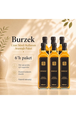 Burzek - Kurkumin Ve Bentonit Kili İçeren Takviye Edici Gıda 1000 Ml 6lı Paket
