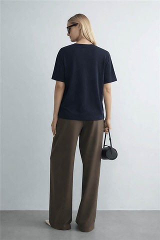 Fashion Friends Baskılı Lacivert Kadın Bluz 26y0229k1
