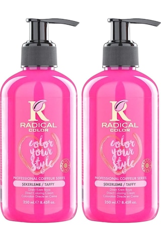 Radical Color New 25/taffy Amonyaksız Su Bazlı Saç Boyası 250 Ml 2 Adet Şekerleme