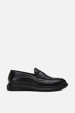 Yaya By Hotiç Hakiki Deri Siyah Erkek Loafer Siyah