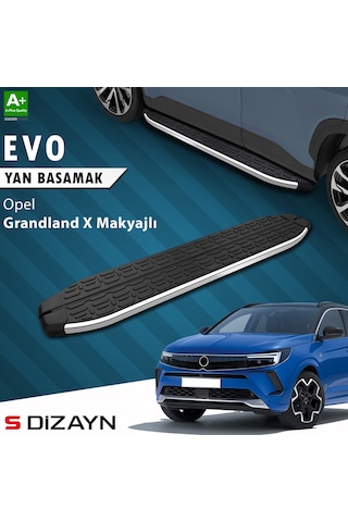 S-dizayn Opel Grandland X Makyajlı Hybrid Evo Krom Yan Basamak 183 Cm 2021-2024 A+ Kalite