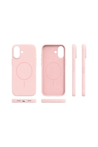 iPhone Uyumlu 16 Aura Akıllı Magsafe Animasyonlu Silikon Kılıf Açık Pembe