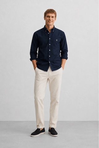 UCLA Tyson Lacivert %100 Pamuk Poplin Standard Fit Erkek Gömlek