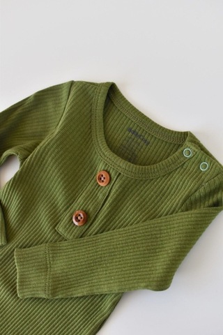 BabyCosy Modal Uzun Kollu Tulum -Terletmez Organik Bebek Tulumu - Csym11420 - Rebebe 001