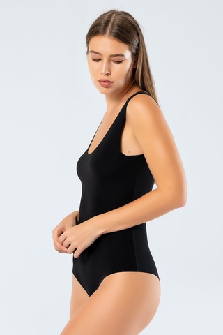 Türen 905 Kadın Lazer Kesim Pamuklu Çıtçıtlı Body-siyah Siyah