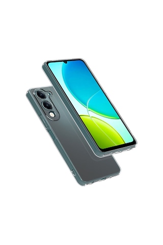 Vivo Y04 Kılıf Sys Süper Silikon Kapak - Şeffaf Şeffaf