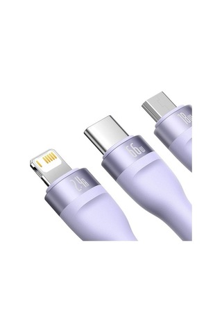 Novahub 66w 3in1 Super Quick Charge Kablosu - Honor & Huawei Uyumlu - 100w Destekli - 1.2m Uzunluğu - Mor