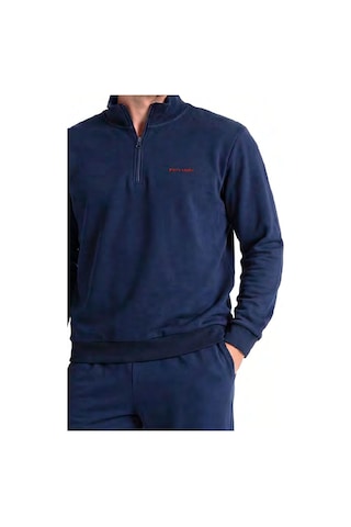 Pierre Cardin 6116 Erkek Uzun Kollu Quarter Zip Eşofman Takımı-lacivert
