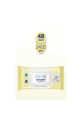 Pedo Klasik Islak Mendil 50'li 48 Paket
