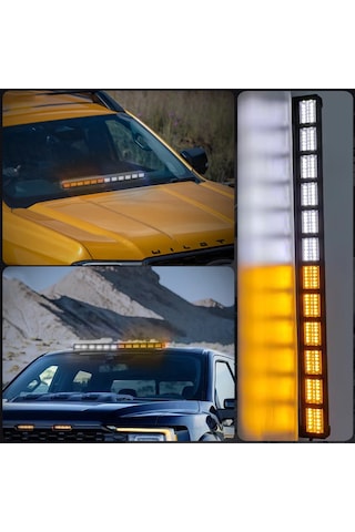 Turuncu Beyaz Çakarlı 114cm Çakarlı Led Bar Off Road