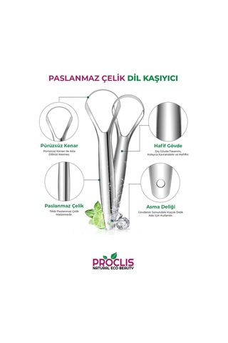 Proclis Paslanmaz Çelik Dil Temizleyici / Dil Sıyırıcı Küçük