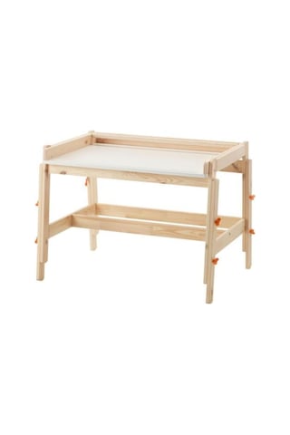 Ikea Flisat Çocuk Masası Huş, 92x67 Cm, Ayarlanabilir Oyun-aktivite-çalışma Masası Natürel Çok Renkli