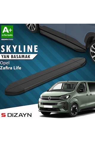 S-dizayn Opel Zafira Life Skyline Siyah Yan Basamak 213 Cm 2020 Üzeri A+ Kalite
