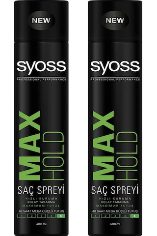 Syoss Maksimum Tutuş Sprey 400 ml x 2 Adet