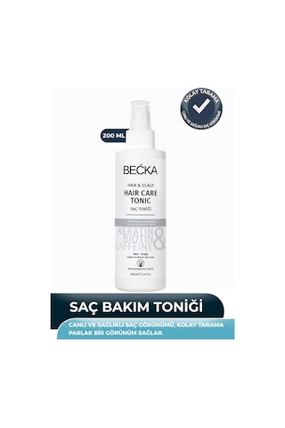 Becka Keratin Saç Toniği Kolay Tarama & Dökülme Karşıtı Biotin Caffein 200 Ml