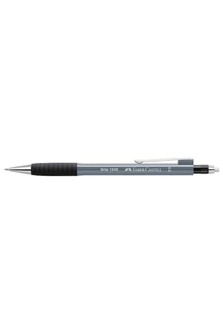 Faber-Castell Grip 1345/47 Versatil Kalem, 0.5 mm, Gri, Ergonomik Tutuş, Yaylı Uç, Uzun Silgi, Modern Tasarım