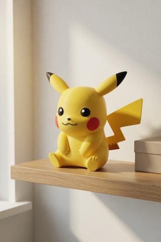Pikachu Figürlü Kumbara Sevimli Dekoratif Para Kutusu Sarı Tasarım Hediyelik Obje