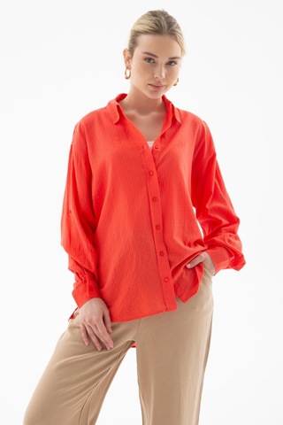 Fashion Friends Bayan Gömlek 25y0051k1 Coral Coral Nar Çiçeği