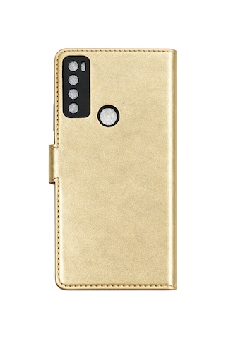 Newface - 505 - Tcl 20 Se Trend S Plus Kapaklı Kılıf - Csmo-tex - - Gold